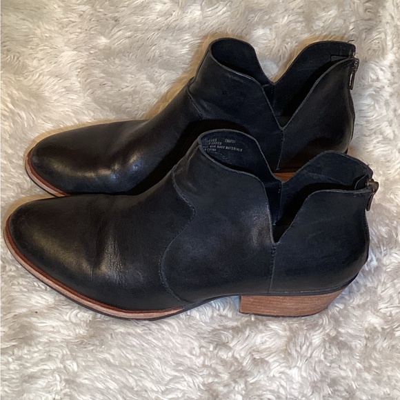 Kork-ease skye  Black Leather ankle boots size 10 - Picture 5 of 7